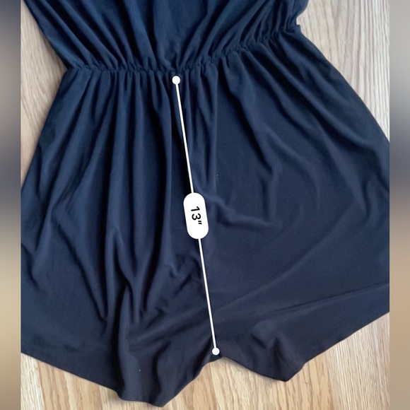 Pinc Romper Jumpsuit shorts black size medium flowy sleeveless elastic waist - Picture 8 of 11